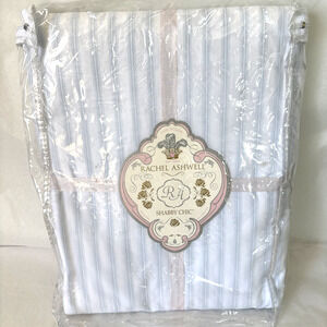 NWT Rachel Ashwell Shabby Chic Couture Boutique Full Fitted Sheet Seastripe